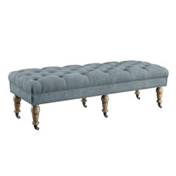 Linon Home Decor Blue Fabric Maris Bench