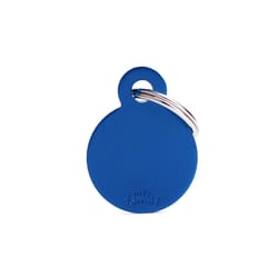 MyFamily Basic Blue Circle Aluminum Dog Pet Tags Small