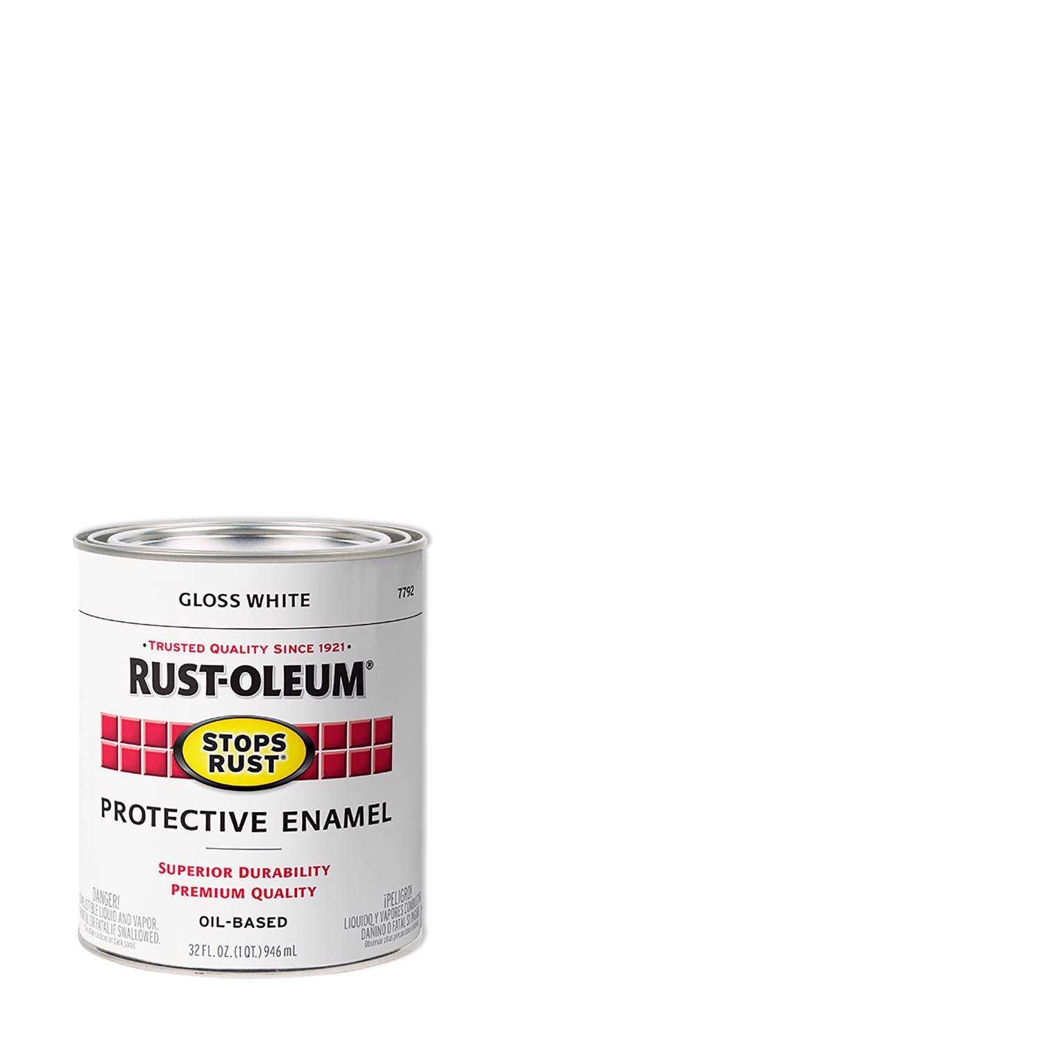 RustOleum Stops Rust Indoor and Outdoor Gloss White OilBased