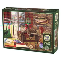 Cobble Hill Lodge Cat Jigsaw Puzzle Multicolored 1000 pc