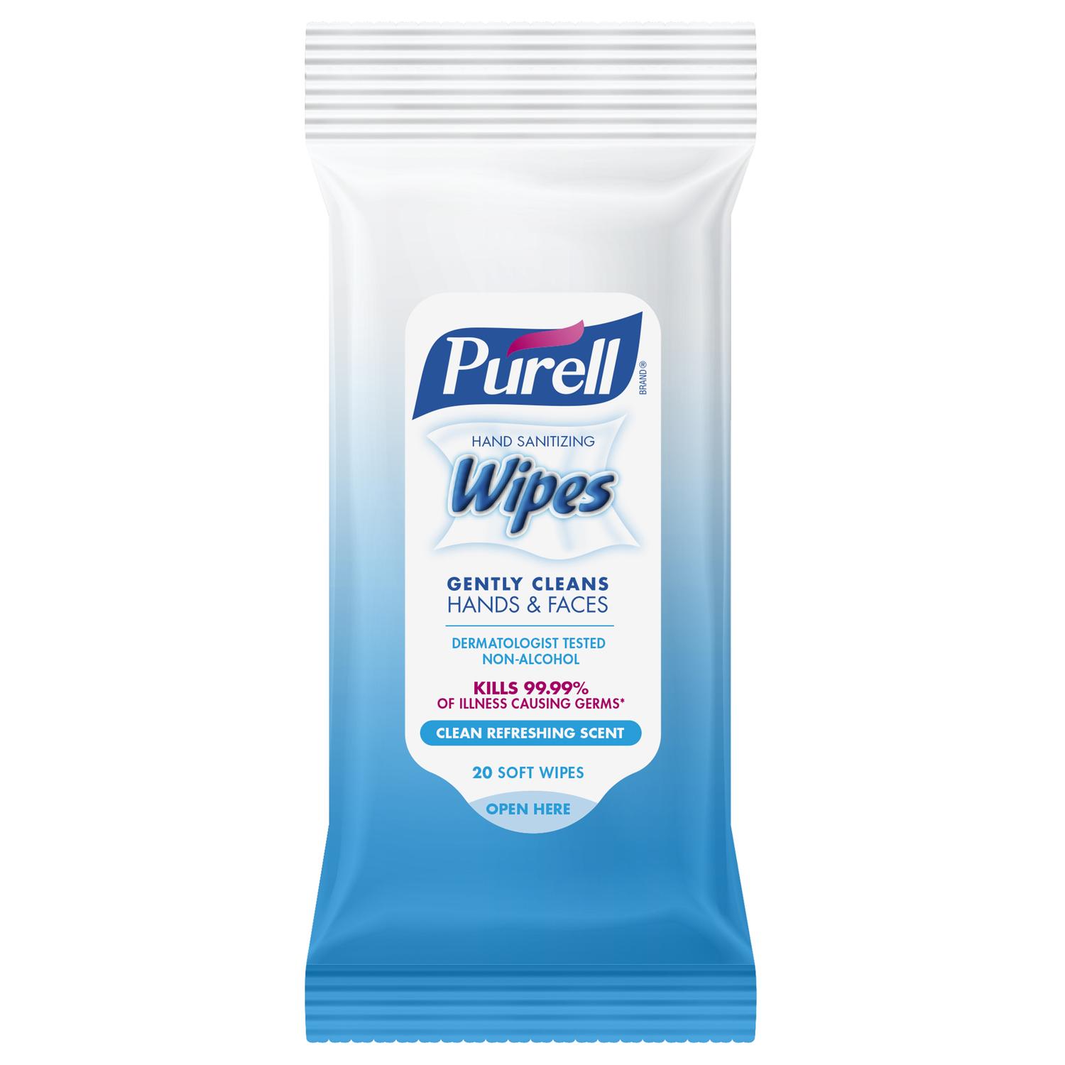 Purell Hand Sanitizing Wipes 7" x 6", Alcohol Free, Fresh Scent