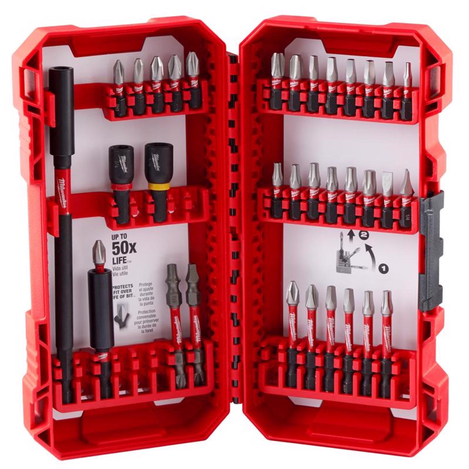 Photos - Drill Bit Milwaukee Shockwave Impact Duty Drill and Driver Bit Set Alloy Steel 34 pc 48-32-5101 