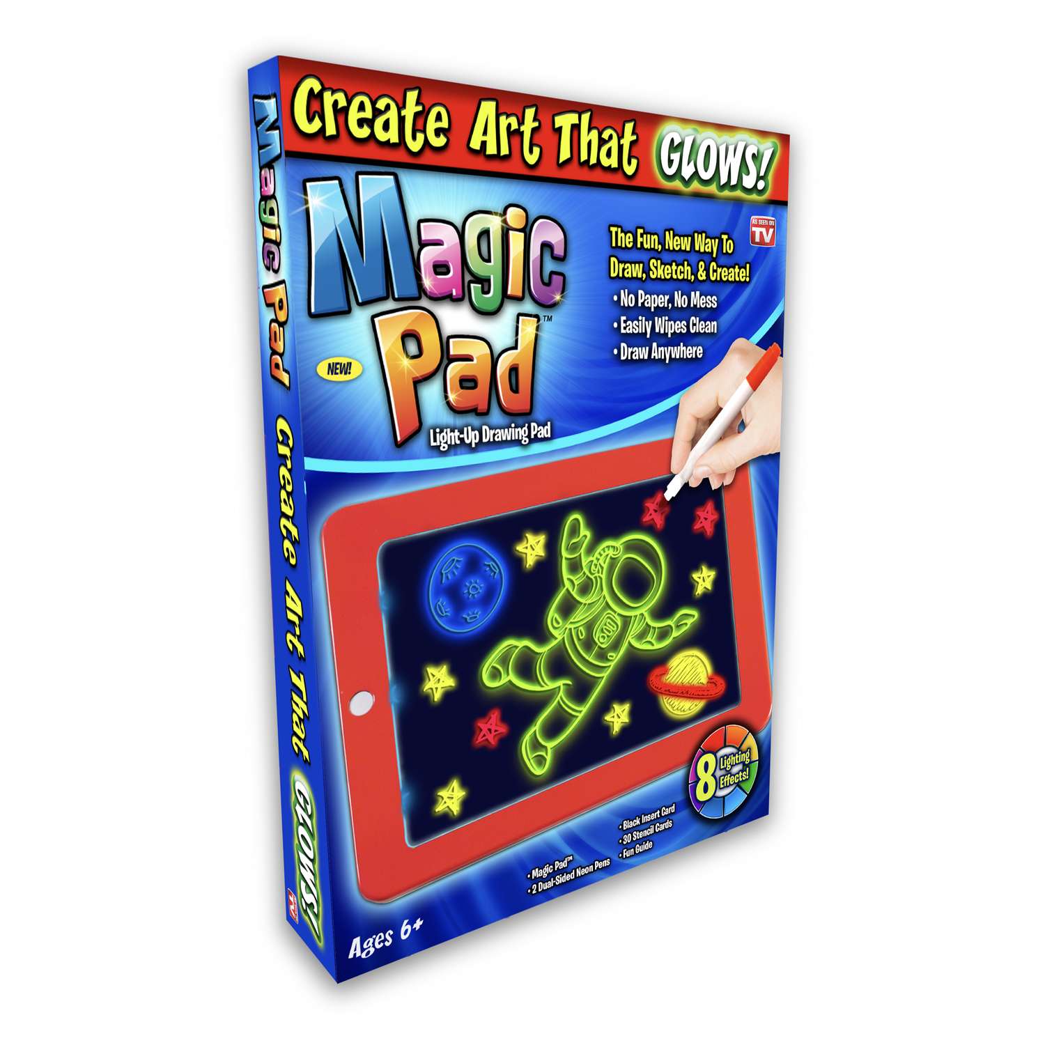 Magic Pad As Seen On TV LightUp Drawing Pad Plastic MultiColored