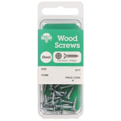 HILLMAN No. 6 X 1-1/2 in. L Phillips Zinc-Plated Coarse Wood Screws 12 pk