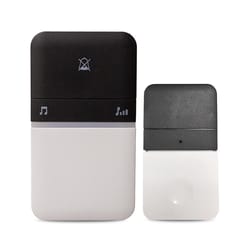 Heath Zenith Piezo Black/White Plastic Wireless Door Chime Bell