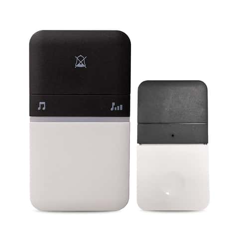 Heath Zenith Piezo Black/White Plastic Wireless Door Chime Bell Heath Zenith Piezo Black/White Plastic Wireless Door Chime Bell