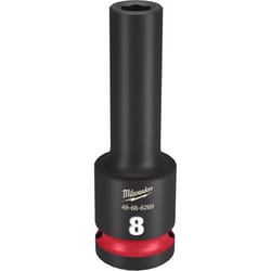 Milwaukee SHOCKWAVE 8 mm X 1/2 in. drive Metric 6 Point Deep Impact Socket 1 pc