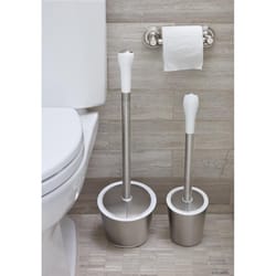 OXO Good Grips Toilet Bowl Brush & Holder Silver