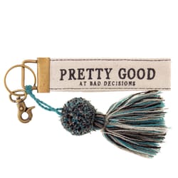 Karma Gifts Pretty Good Tassel Keychain Cotton Canvas 1 pk