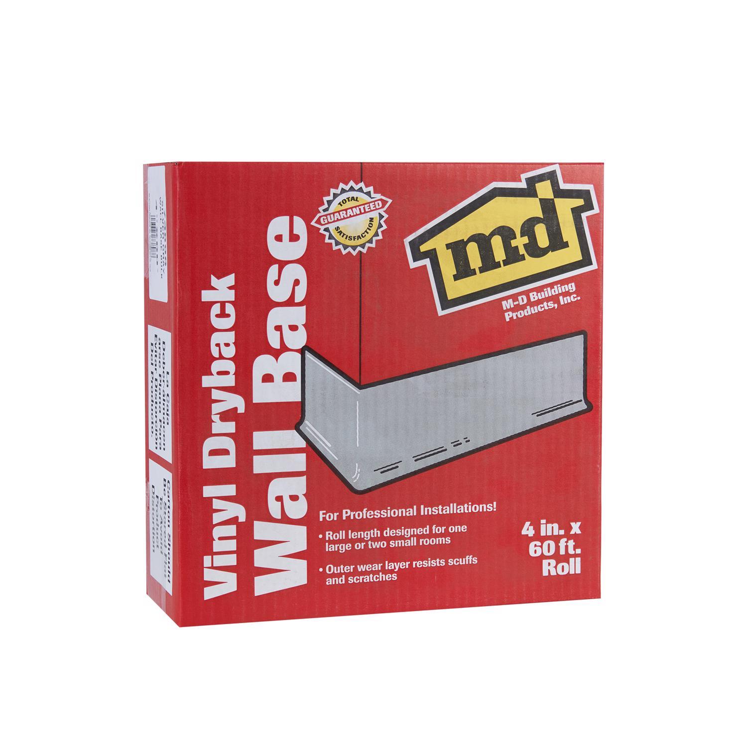 M-D 4 in. H X 60 ft. L Prefinished Black Vinyl Wall Base