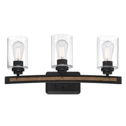 Westinghouse Broomall Matte Black 3 lights LED Vanity Light Wall Mount