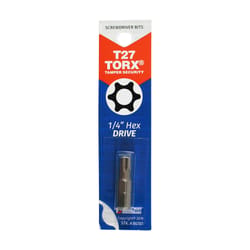 Best Way Tools Torx T27 X 1 in. L Screwdriver Bit Carbon Steel 1 pc