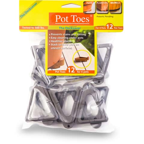 Down Under 0.5 in. H Gray Plastic Pot Toes Down Under 0.5 in. H Gray Plastic Pot Toes