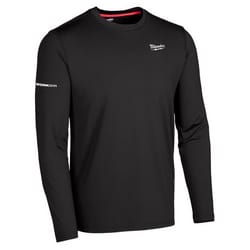 Milwaukee Workskin XXXL Long Sleeve Unisex Crew Neck Black Raglan Shirt