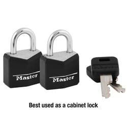 Master Lock 3/4 in. W Steel 3-Pin Tumbler Padlock Keyed Alike