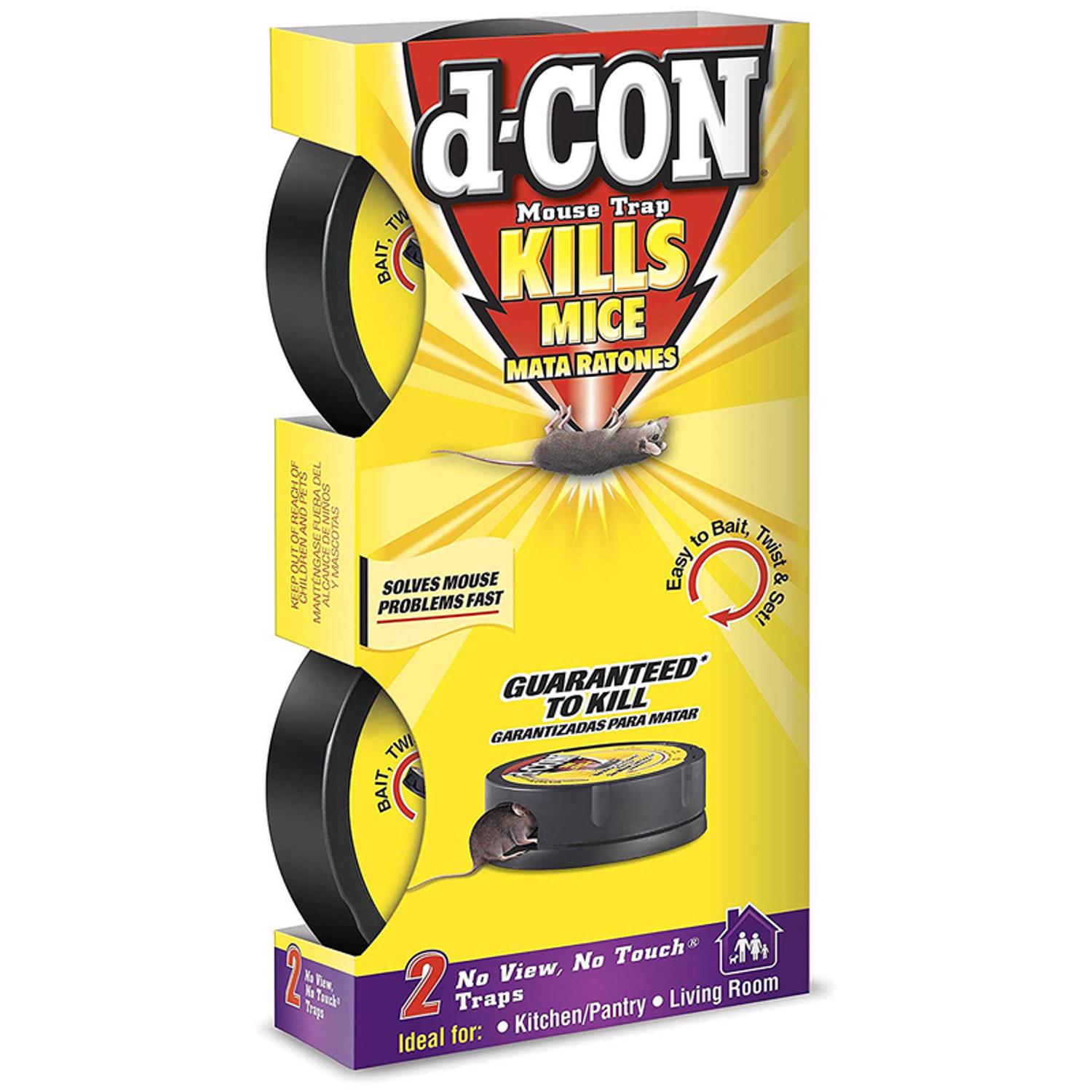 d-CON Refillable Corner Fit Mouse Poison Bait Station, 1 Trap + 5 Refills, Pest Control