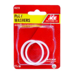 Ace 1-1/4 in. D Rubber Poly Washer 2 pk
