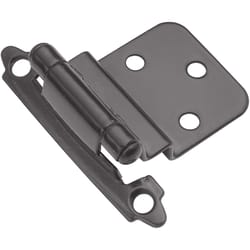 Hickory Hardware 2.34 in. W X 2.63 in. L Black Steel Self-Closing Hinge 2 pk