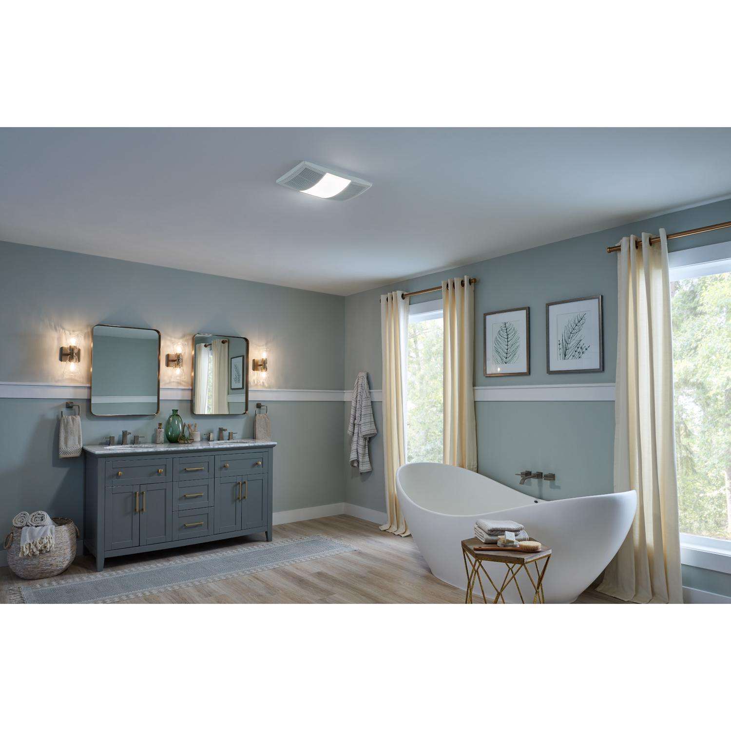 Broan PowerHeat 110 CFM 2 Sones Bathroom Ventilation Fan/Heat Combination  with Lights - Ace Hardware