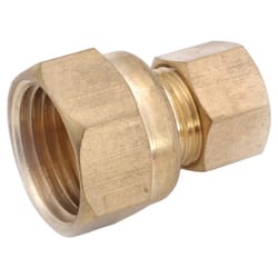 Anderson Metals 3/8 in. Female Compression Swivel in. X 1/4 in. D Compression Brass Adapter