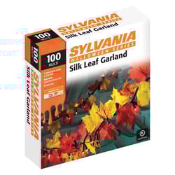 Sylvania Multicolored Prelit Leaf Garland Fall Decor