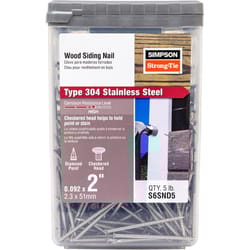 Simpson Strong-Tie 6D 2 in. Siding Stainless Steel Nail Round Head 5 lb