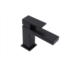 Huntington Brass Razo Matte Black Modern Single-Handle Bathroom Sink Faucet 4 in.