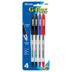 Bazic Products G-flex Assorted Oil Gel Pen 4 pk