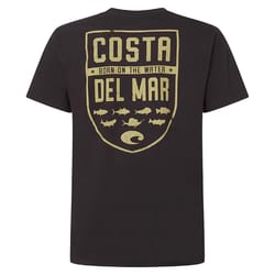 Costa XXL Short Sleeve Men's Crew Neck Black Species Shield Tee Shirt