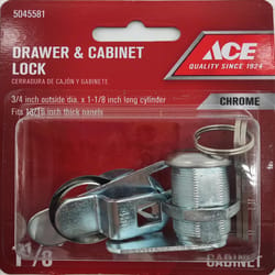 Ace Chrome Silver Steel Cabinet/Drawer Lock