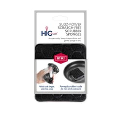 Black Hic Kitchen Non-Scratch Scrubber Sponge For All Purpose 4.5 in. L 2 pk