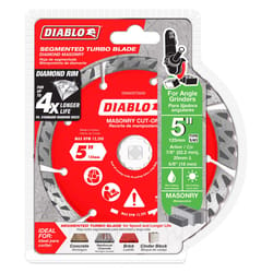 Diablo 5 in. D X 7/8 in. Diamond Segmented Turbo Masonry Cut-Off Disc 1 pk