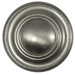 Laurey Nantucket Traditional Round Cabinet Knob 1-3/8 in. D 1 in. Satin Nickel 10 pk