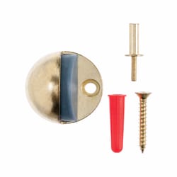 Ace 1-3/4 in. W Metal Bright Gold Door Stop Mounts to floor 1/4 in.