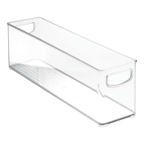 InterDesign Stackable Kitchen Storage Organizer Bins, Clear - 2 count