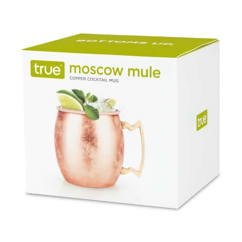 Moscow Mule Copper Mugs with Handles (4-Pack) 1 Shot Glass Classic Drinking  Cup Set Home, Kitchen, Bar Drinkware Helps Keep Drinks Colder, Longer