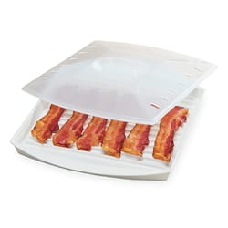 Progressive Prep Solutions 10 in. W X 12 in. L Microwave Bacon/Meat Rack White 1 pc