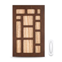 Heath Zenith Brown Wood Wireless Door Chime Kit