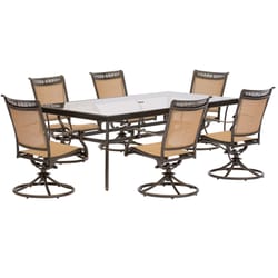 Hanover Fontana 7 pc Bronze Aluminum Dining Set