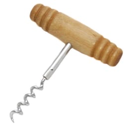 Chef Craft Brown/Silver Stainless Steel/Wood Corkscrew