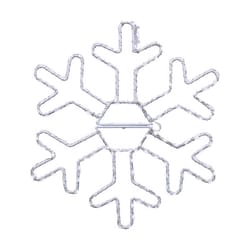 Celebrations LED Pure White Snowflake 12 in. Hanging Decor