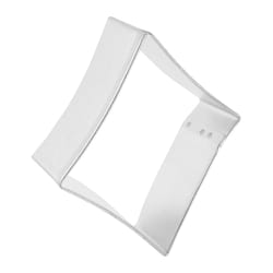 R&M International Corp International Corp 4 in. W X 3 in. L Diamond Cookie Cutter Silver 1 pc