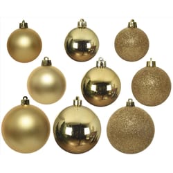 Decoris Gold Assorted Shatterproof Ornaments