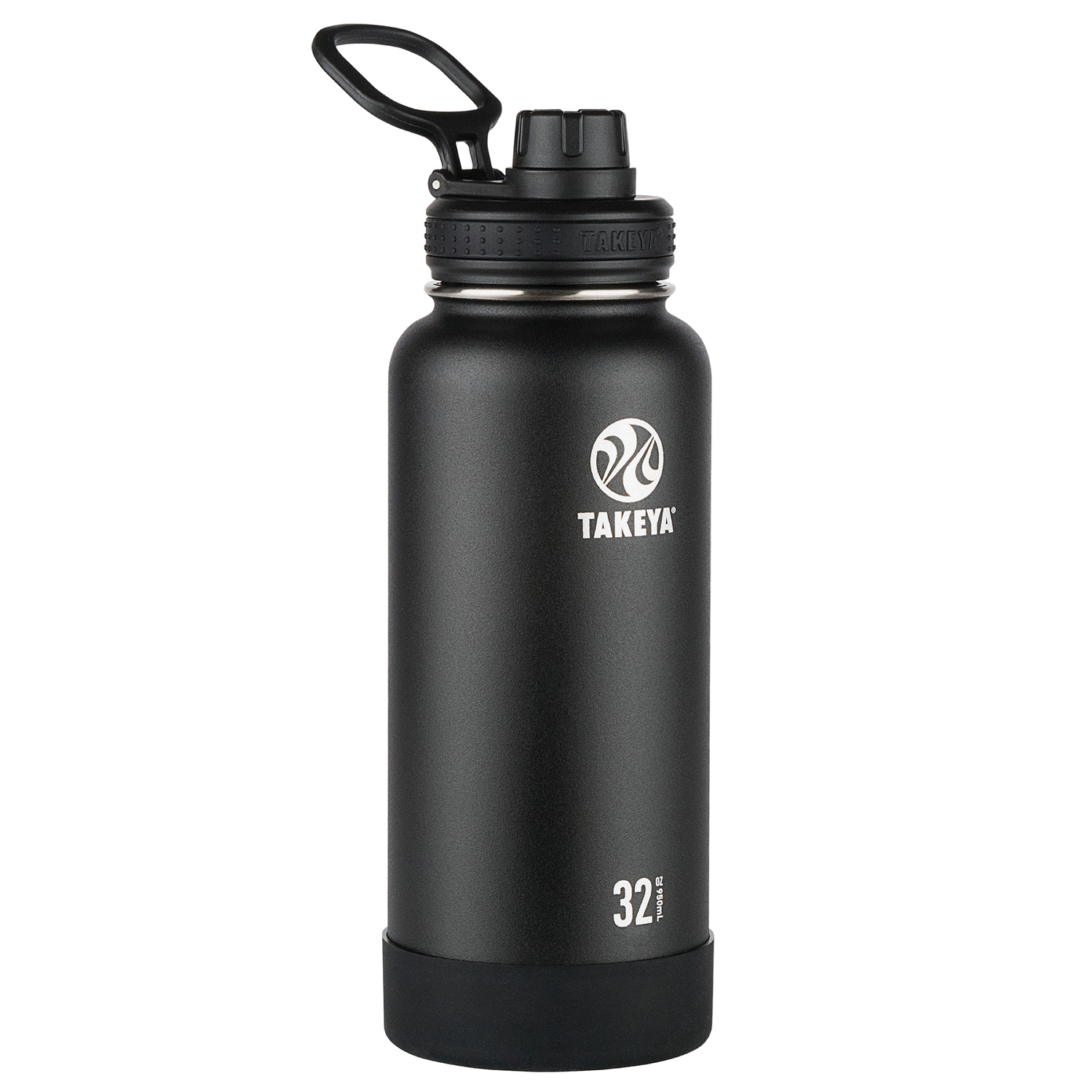 Photos - Other Accessories OZ Racing Takeya Actives 32 oz Onyx BPA Free Double Wall Insulated Water Bottle 5102 