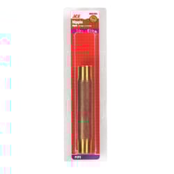 Ace 1/2 in. Male Male Brass Nipple 4-1/2 in. L