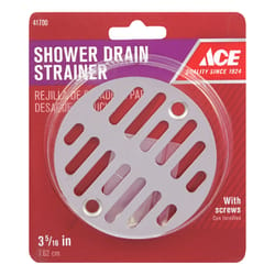 Oatey 3-3/8 in. Polished Chrome Stainless Steel Shower Drain Strainer - Ace  Hardware