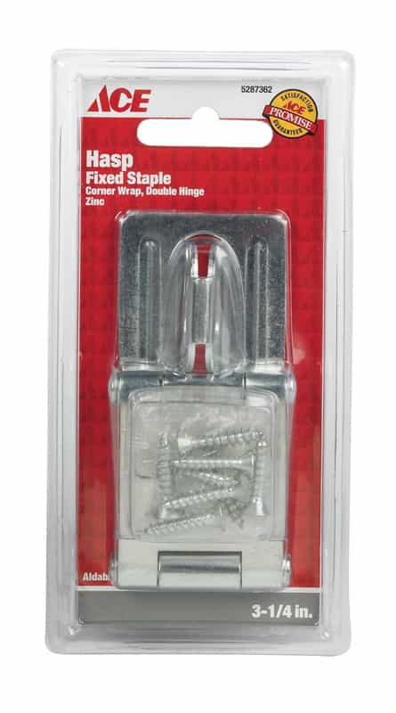 Ace Zinc 3 1 4 in L Double Hinge Safety Hasp Ace Hardware Ace Zinc 3 1 4 in L Double Hinge Safety Hasp Ace Hardware