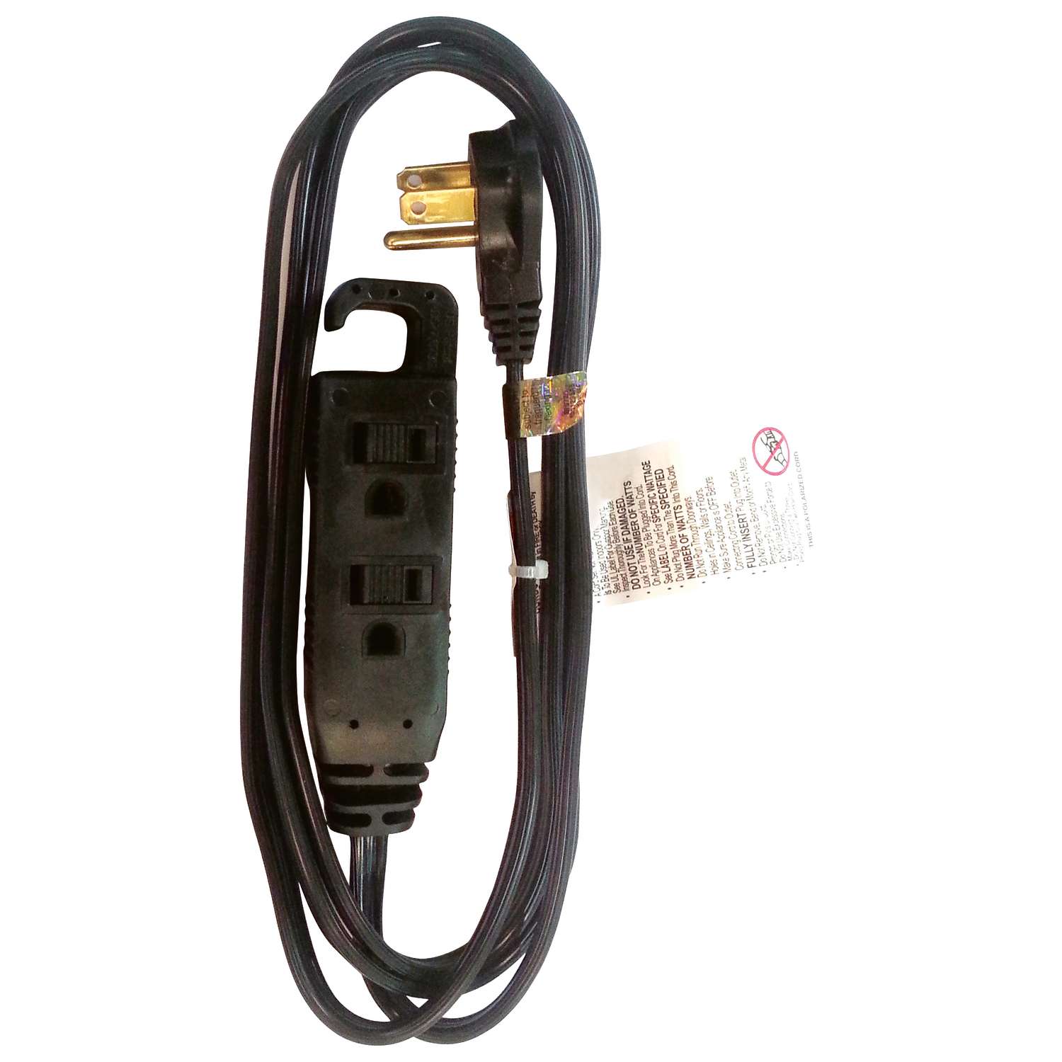 Ace Indoor 6 ft. L Black Extension Cord 16/3 STP-3 - Ace Hardware