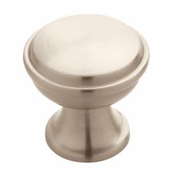 Amerock Westerly Collection Round Cabinet Knob 1-3/16 in. D 1-1/8 in. Satin Nickel 1 pk