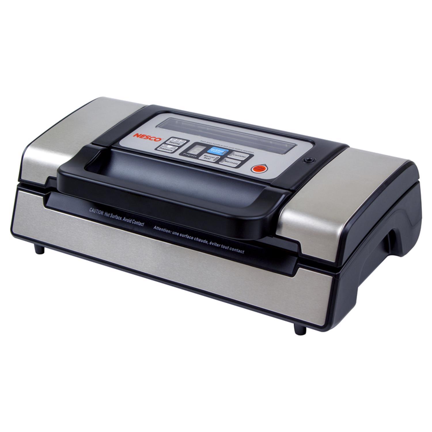 Nesco VS-12 Deluxe Black/Silver Food Vacuum Sealer MAY HAVE MISSING ACCESSORIES